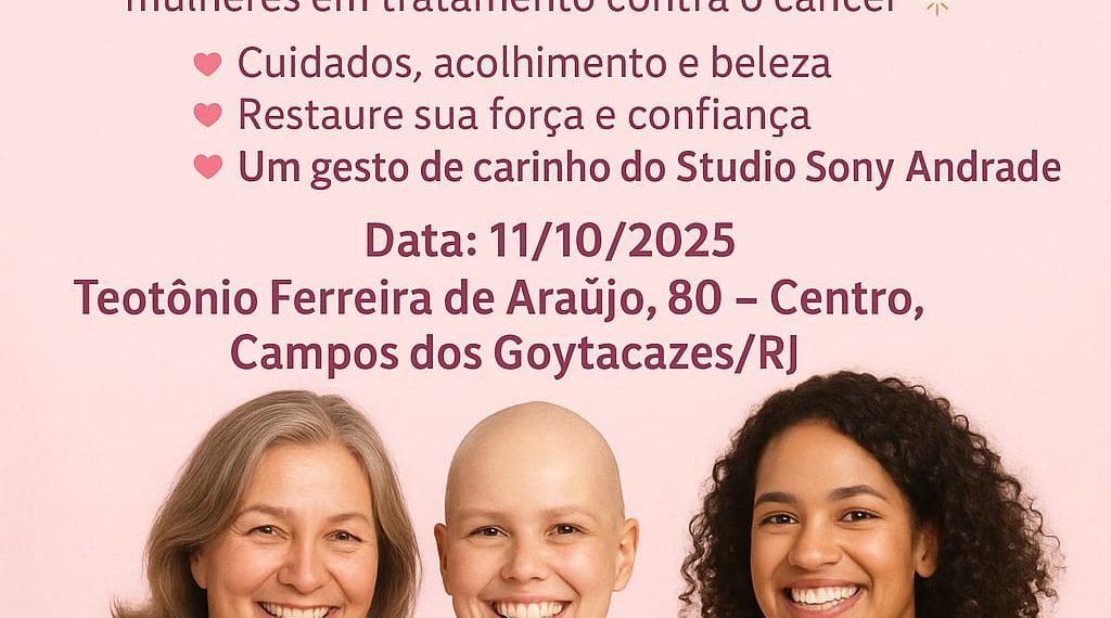 Ação solidária Outubro Rosa promove autoestima para mulheres em tratamento contra o câncer