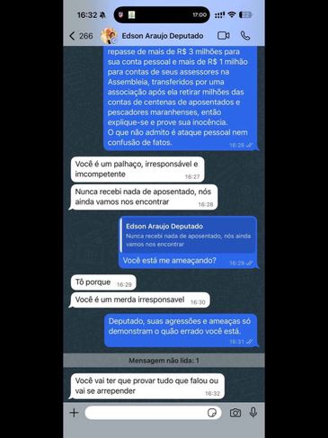 Vice-presidente da CPMI do INSS acusa deputado maranhense de ameaça