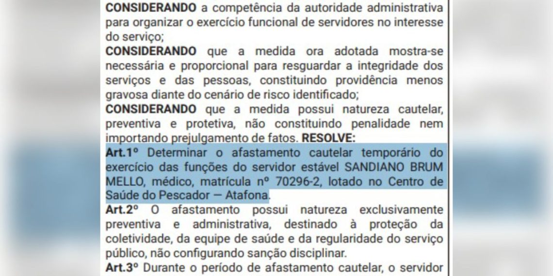 Médico envolvido em grave acidente com duas mortes em SJB é afastado do cargo pela Prefeitura