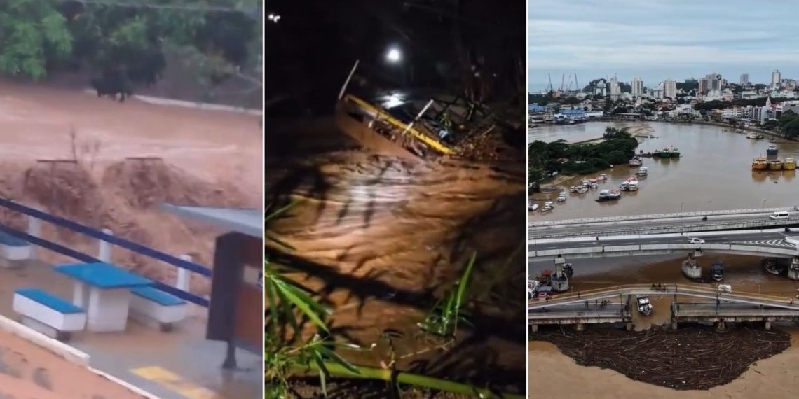 Tempestade causa transbordamento de rio, quedas de pontes e deslizamentos na Região Serrana de Macaé