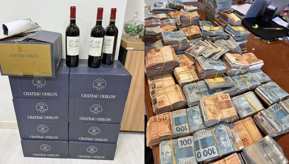 PF apreende milhões em espécie e R$ 40 mil em vinho durante operação