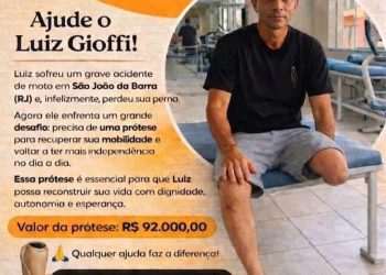 Família de homem que perdeu a perna após acidente em SJB faz campanha para comprar prótese