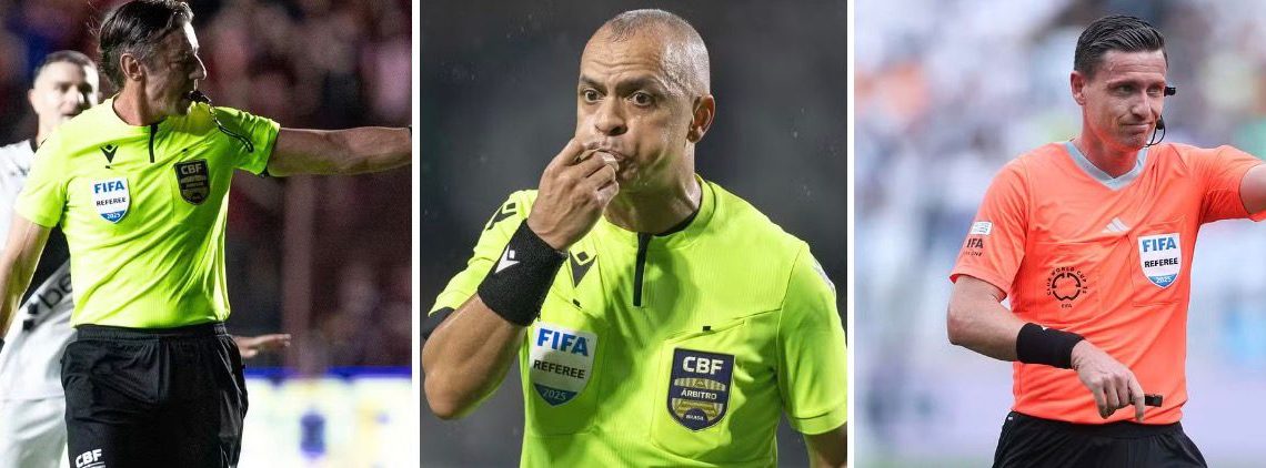 Fifa anuncia trio de árbitros brasileiros selecionados para a Copa do Mundo de 2026