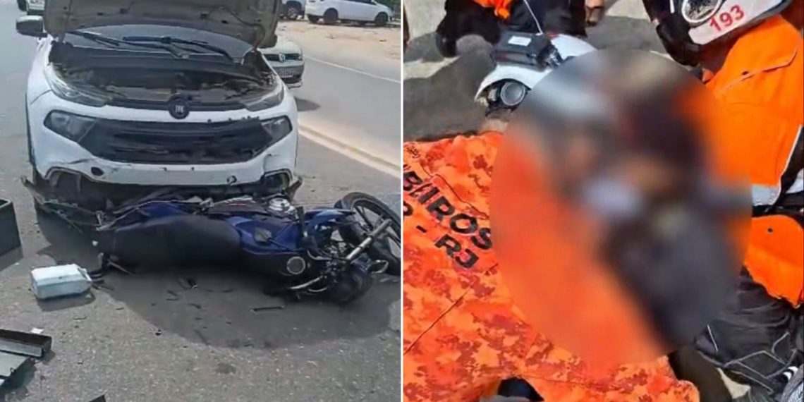 Morre no HFM motociclista vítima de grave acidente com carro na ‘Curva de Donana’, em Campos