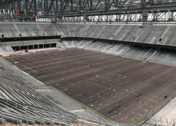 “Shock pad”: Athletico instala sistema do novo gramado sintético da Arena da Baixada
