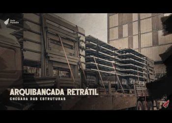 Athletico recebe módulos da arquibancada retrátil da Arena da Baixada; veja imagens